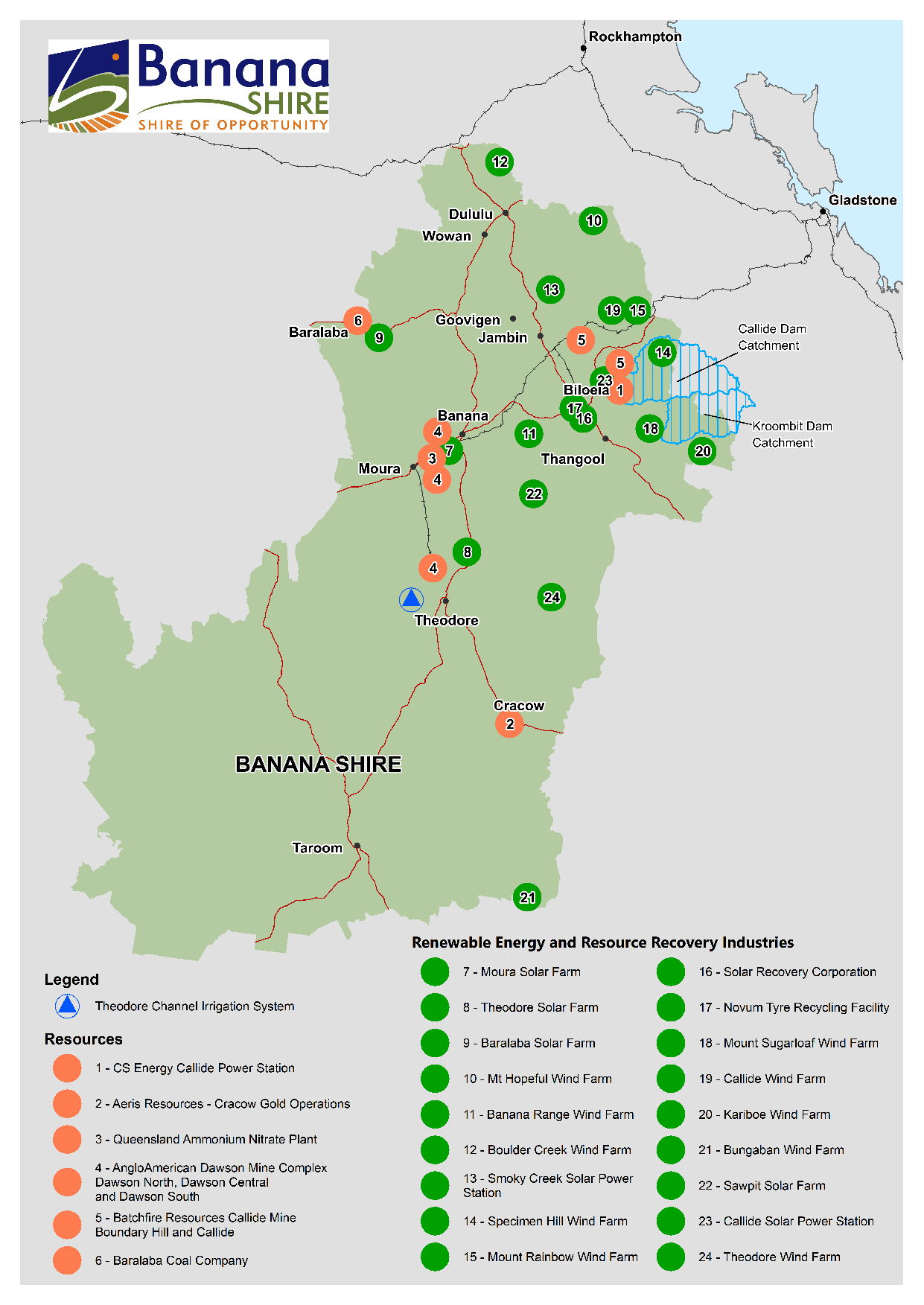 Banana shire resources resource recovery renewable energy sites 2024apr15