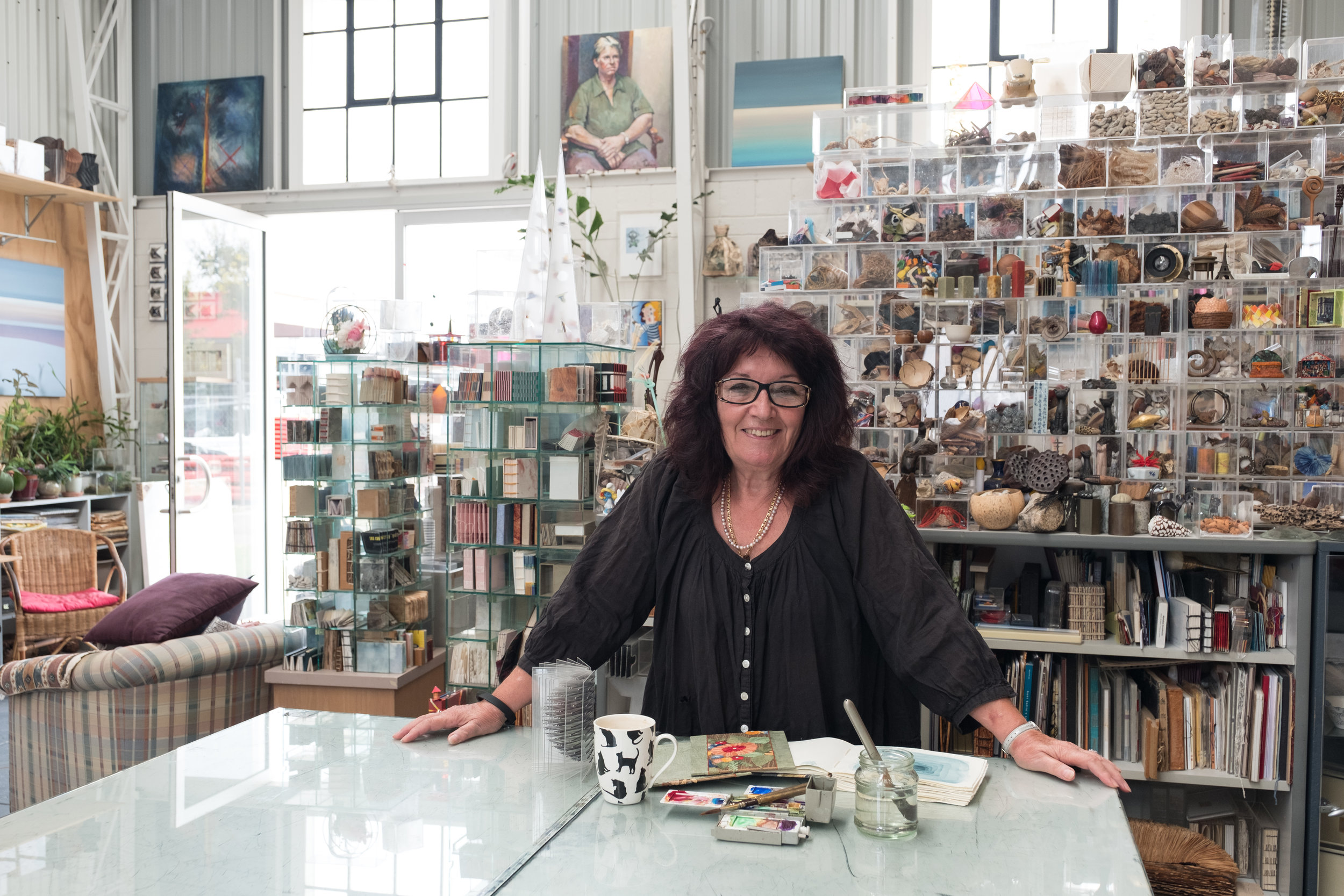 Adele Outteridge in her studio