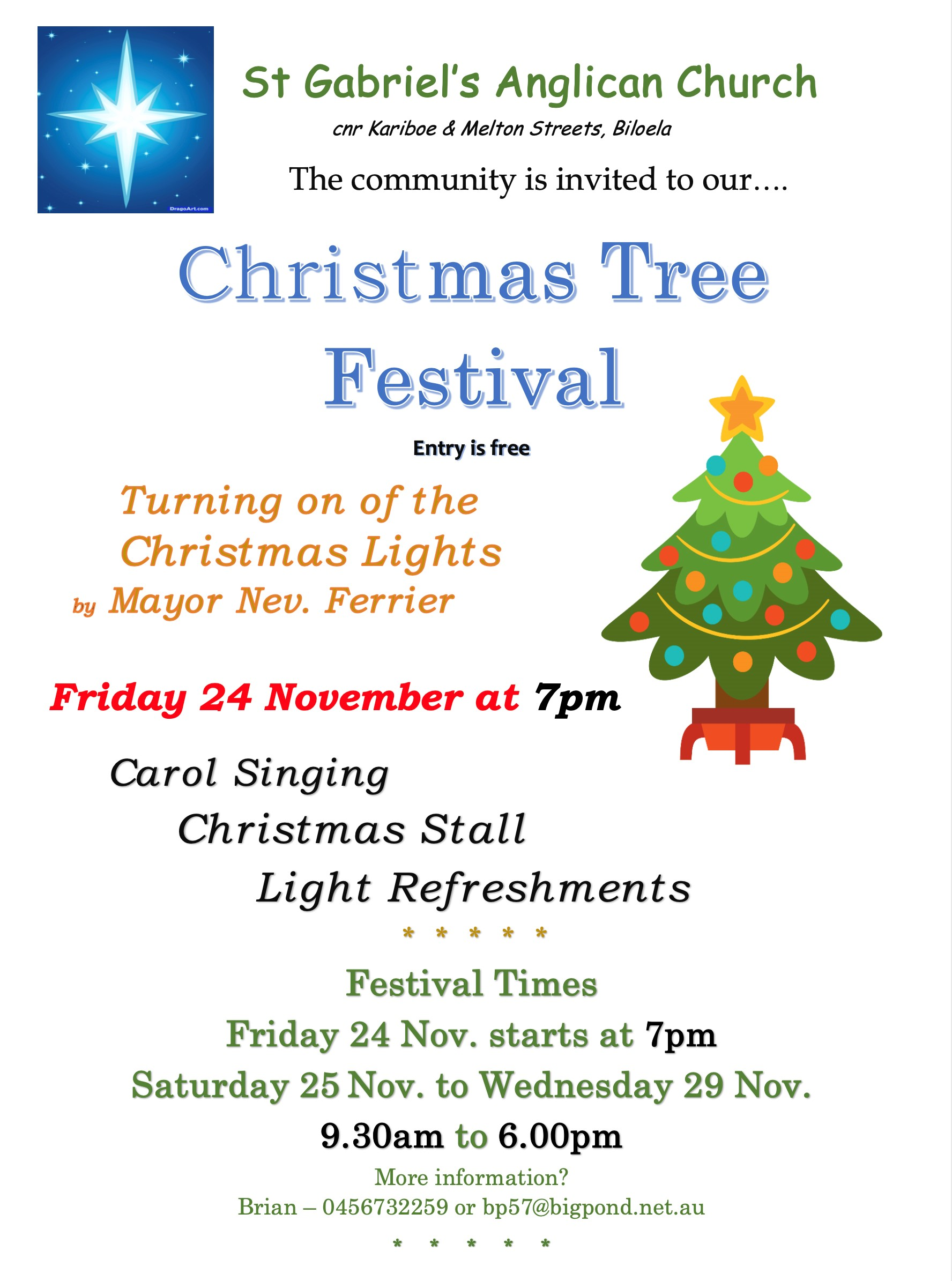 St Gabriel's Anglican Church Christmas Tree Festival 241123