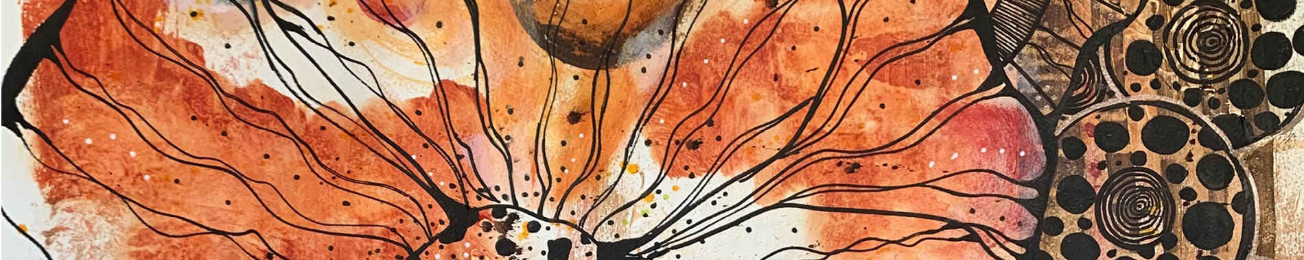 Tracey Hewitt, As Summer Fades (detail) 2019, acrylic and pen on paper. Courtesy of the artist.