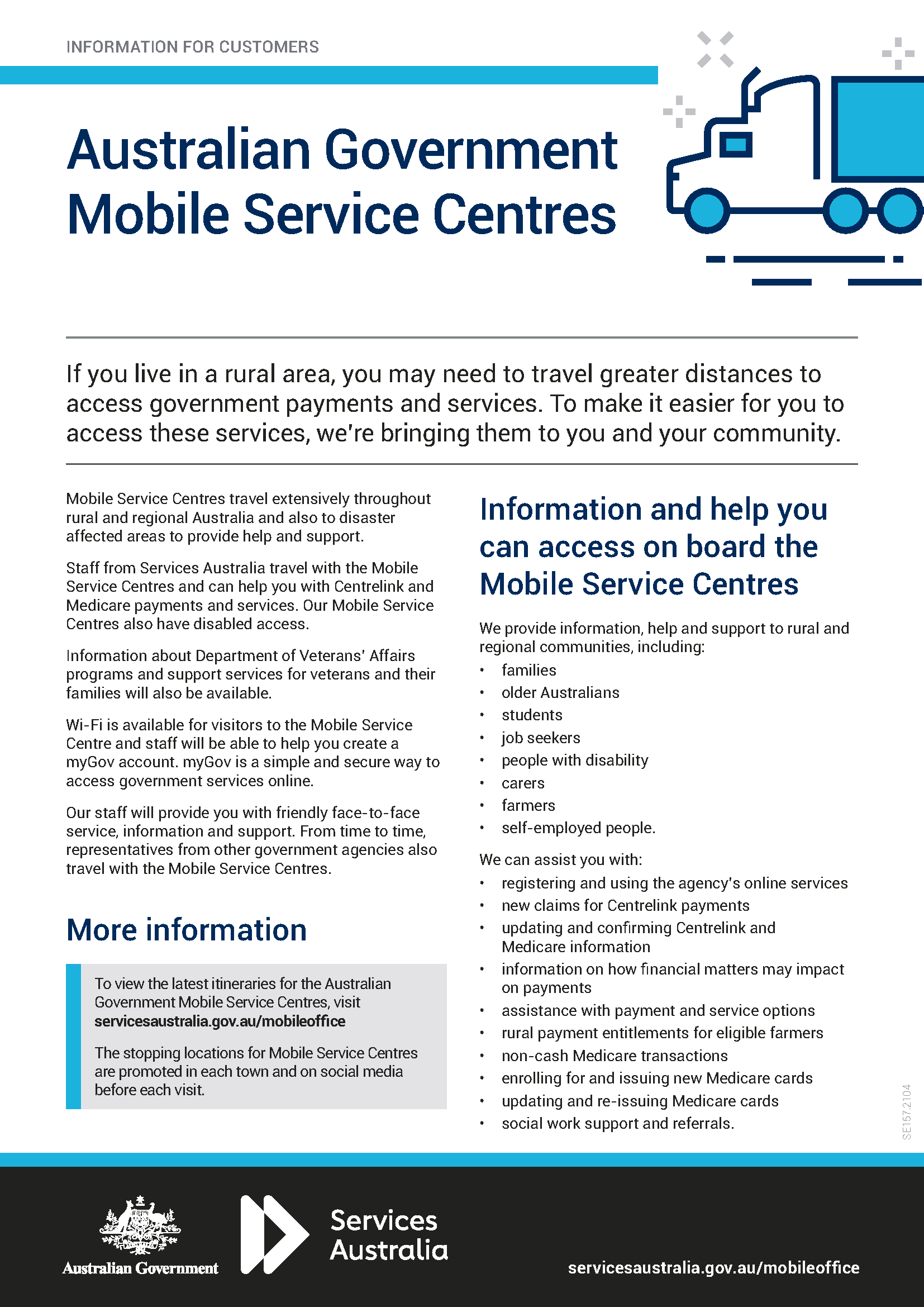 Aust govt mobile service centre factsheet march 2024