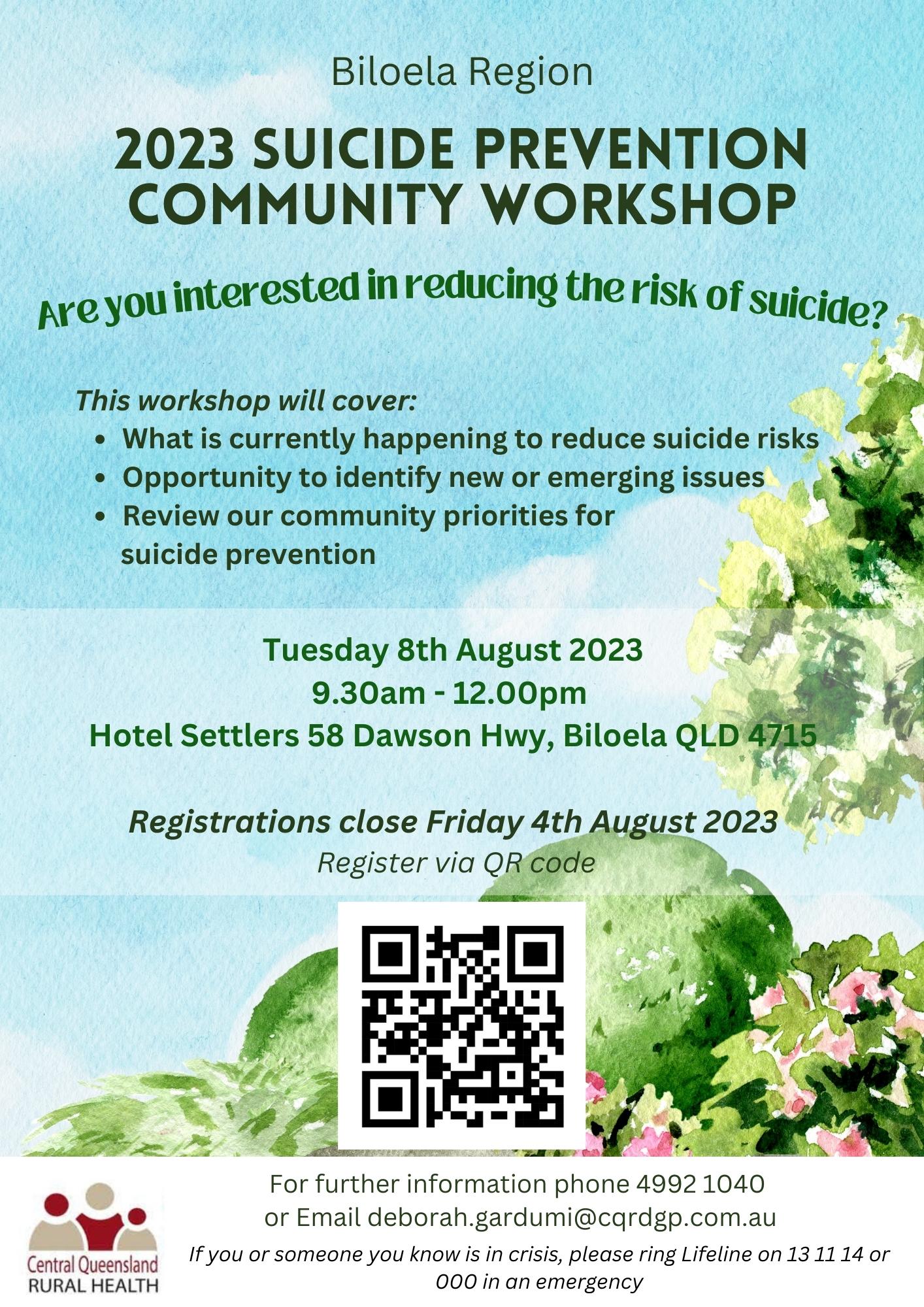 2023 Suicide Prevention Community Workshop