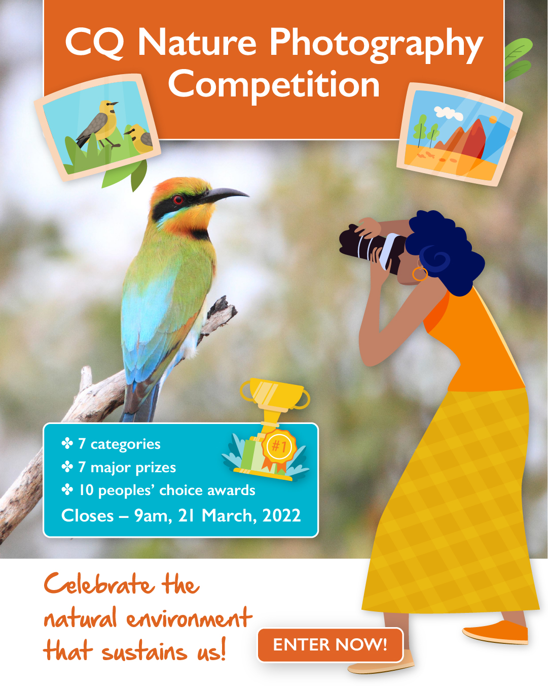 Calling all CQ photographers, nature lovers, or anyone with a smart phone! Over $10,000 in prizes is up for grabs in Fitzroy Basin Association’s (FBA) CQ Nature Photography Competition. To celebrate the environment that sustains one of the most productive regions in Australia, FBA is looking for the best images of the region’s natural assets.
CQ has over 3 million head of cattle (making it the Beef Capital of Australia), nationally and internationally significant wetlands, marine turtle rookeries, key koala habitat and the largest river system on the east coast of Australia. It encompasses the traditional lands of at least 16 First Nations, and today is also home to passionate individuals, diverse communities, and essential industries.
Natural assets are a part of our natural environment that provide important environmental services to individuals, businesses and communities. From productive pastures to world-class wetlands, hundreds of special species and many passionate people, CQ is worthy of the focus this competition brings to the region. From Monday 28 February, photographers are invited to capture one or more of the region’s major natural assets and/or the people or communities caring for them and share why they think it’s special.
Seven major Fitzroy Region Experience prizes (valued collectively at over $10,000) along with 10 Peoples’ Choice awards are up for grabs. All seven major prizes include two nights’ accommodation and an experience voucher.
The competition is open to both amateur and professional photographers of any age, who live, work, play or study in the Fitzroy region.
Everyone has a role to play in creating a more sustainable future and FBA’s Regional Engagement Coordinator, Jo Kurpershoek, outlines that participating in this competition is a fun and meaningful way to get involved.
“Whether you enter a photo or just vote for your favourite, anyone can get involved in celebrating and promoting what is special about our CQ landscapes, waterways, plants, animals and people,” said Jo.
The competition has been created to commemorate the fourth decade and revision of the Central Queensland Sustainability Strategy 2030 (CQSS2030). The strategy has been created with and for the central Queensland community and provides a roadmap to guide our region towards a sustainable future.
The latest updates include a website refresh to present the updated strategy, which now features a story sharing platform for the CQ community, and activities to help anyone take sustainable action. Drawing on the best available scientific knowledge, as well as global, Australian and Queensland targets, the CQSS2030 marries them with what our regional communities want for their future. The photos collected through the CQ Nature Photography Competition will add to the online platform, highlighting CQ communities’ commitment and appreciation of their local environment.
“This is a fantastic opportunity for us to celebrate the complexity and beauty of central Queensland’s natural assets and people, and share it with others,” Jo added.
Enter now and show us what you love about CQ – https://cqss2030.com.au/photo-gallery/
Media contact – Johanna Ramsey – Johanna.ramsey@fba.org.au | 07 4999 2808 | 0448 314 292