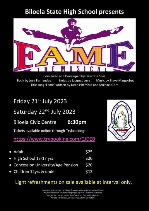 Fame Musical Biloela State High School 210723