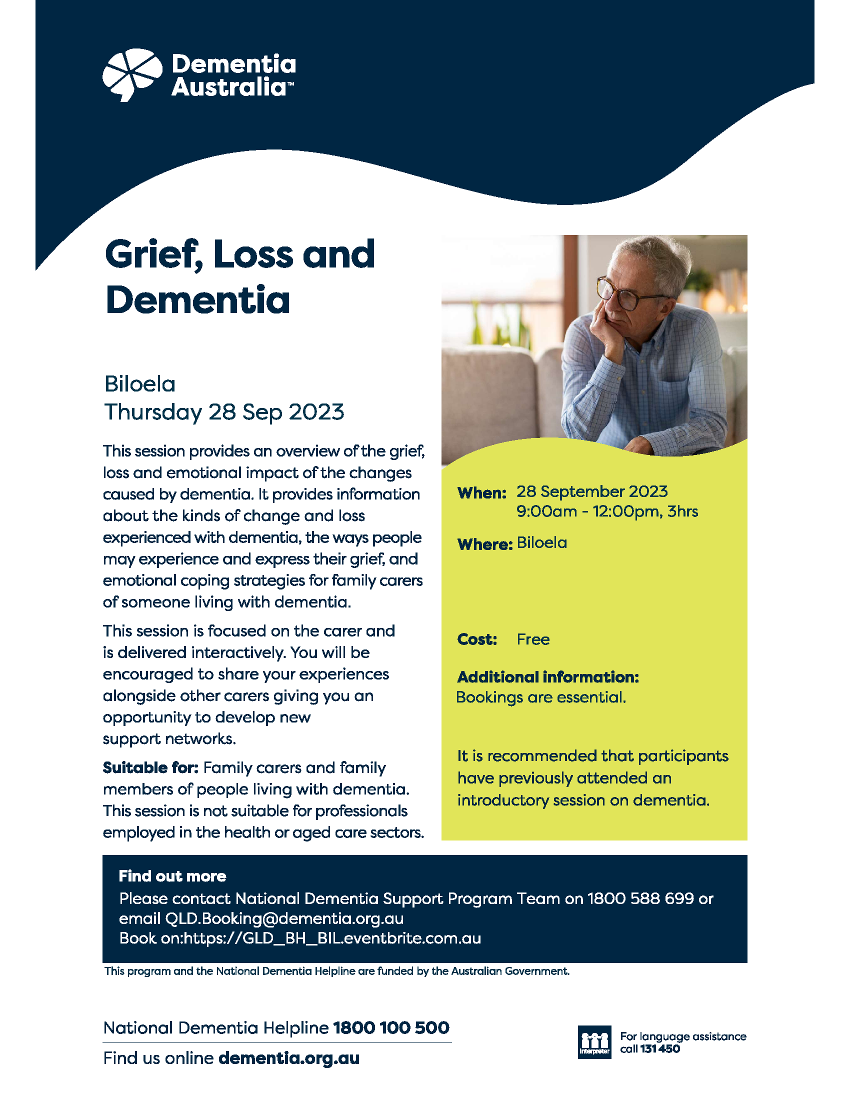 Grief loss and dementia biloela 280923 1