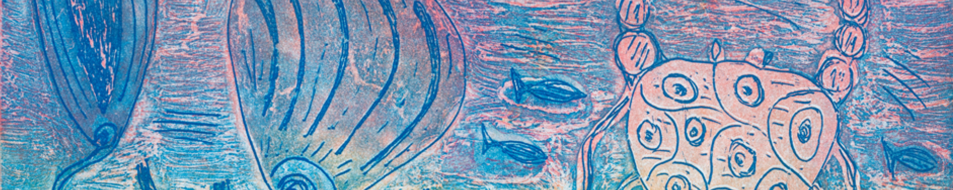 Mayi Bugaam - Sea (detail), 2017, Edna Ambrym. Photo by Mick Richards Photography. Courtesy of Yarrabah Arts and Cultural Precinct.