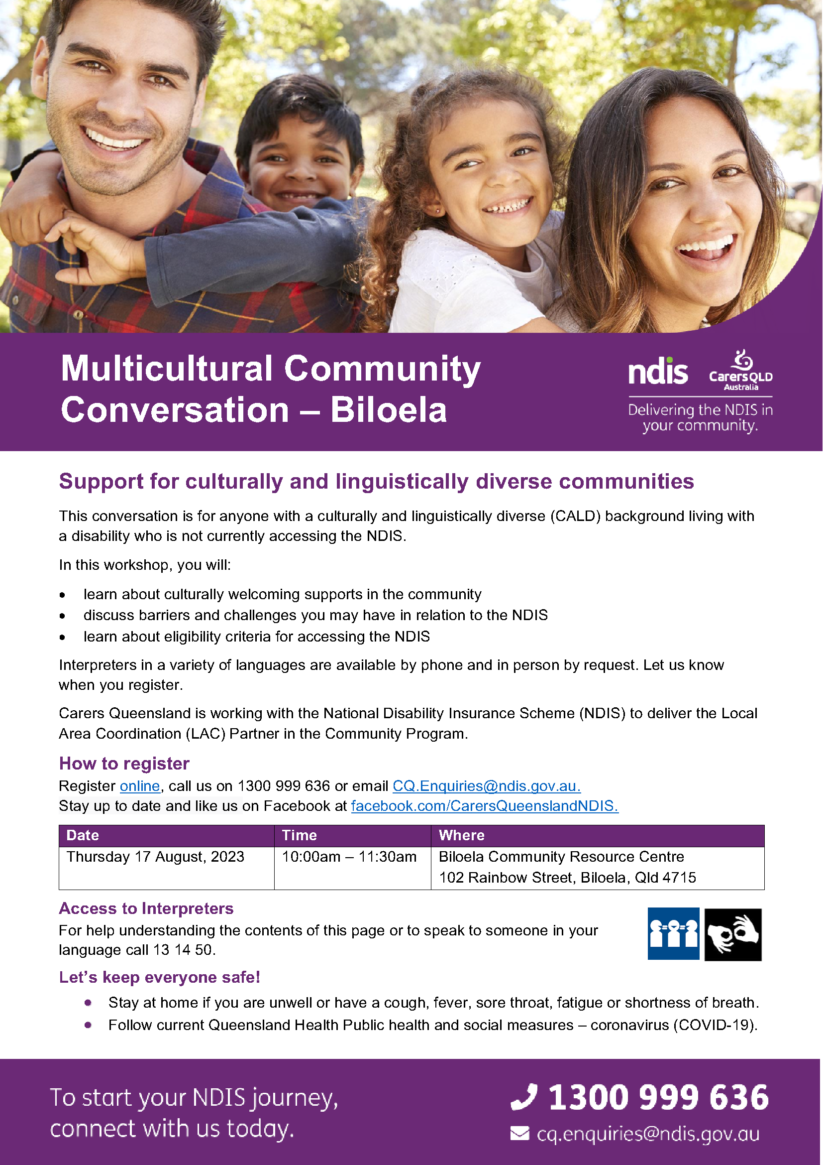 NDIS Multicultural community conversations biloela