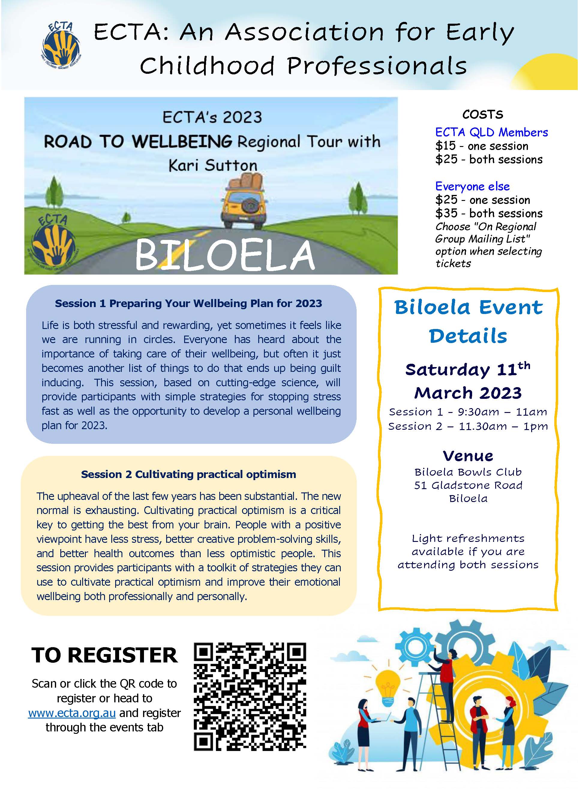 ECTA Kari Sutton workshops March 11 Biloela