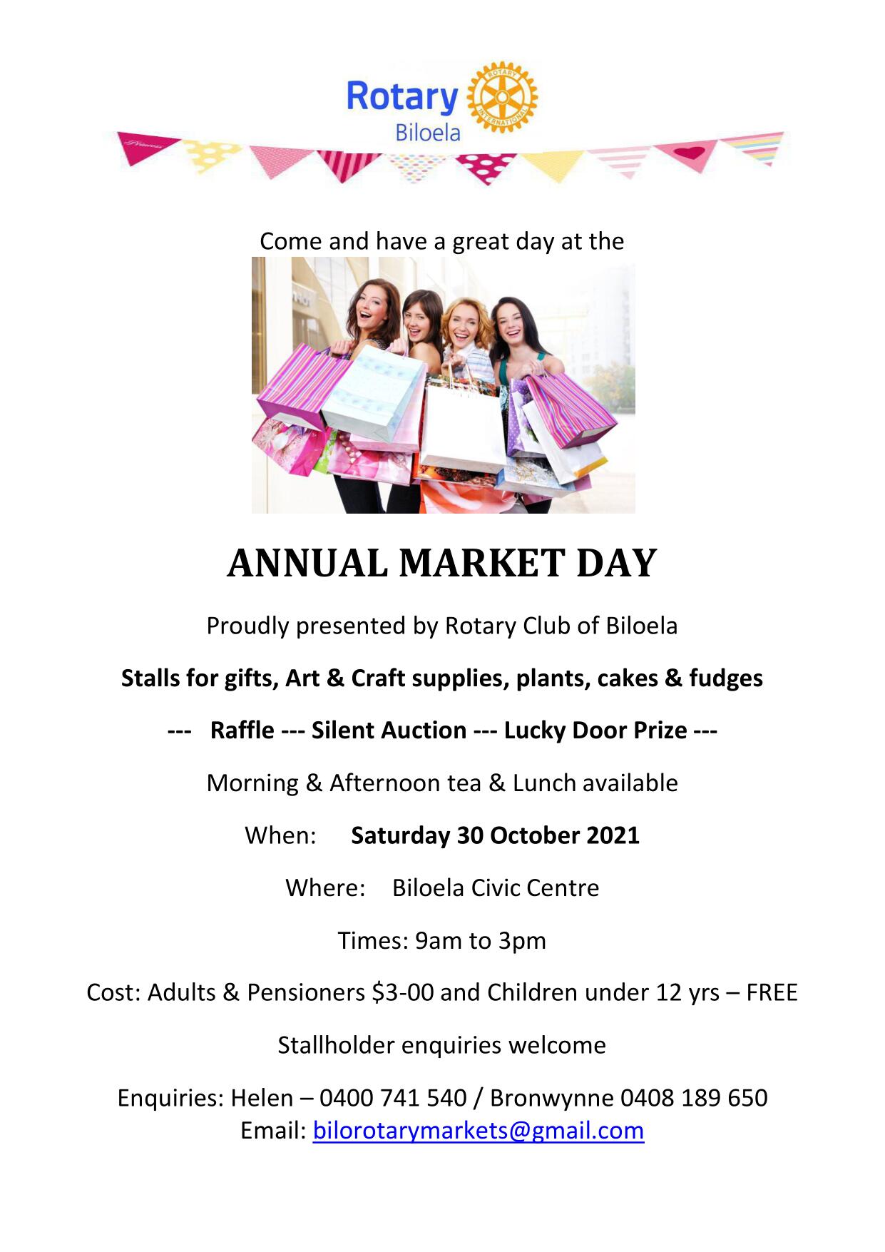 Rotary Biloela Annual Market Day