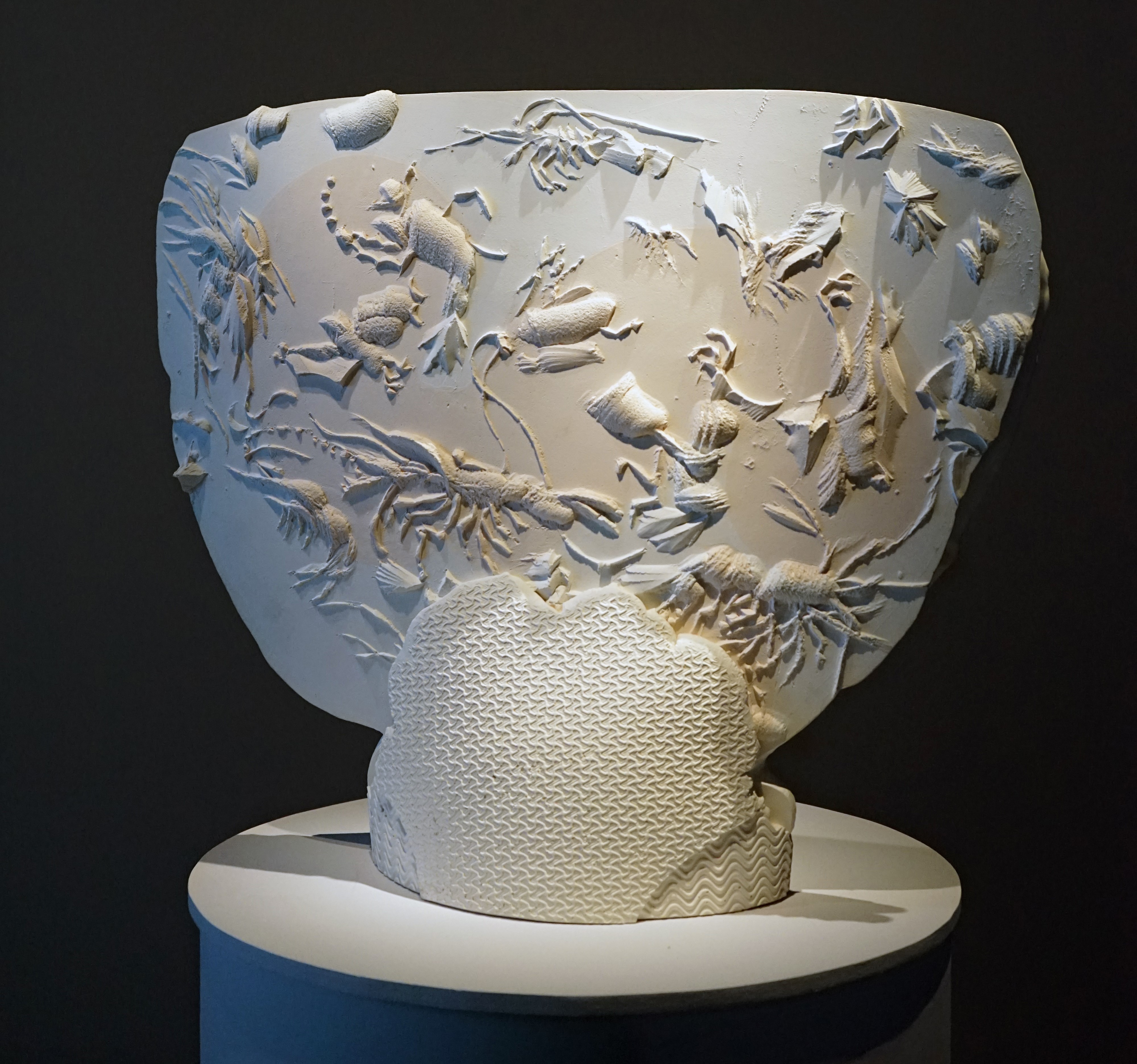 Bruce Reynolds, Skyphos (Atlantis), 2015, Plaster and pigment. 56 x 66 x 26cm. Courtesy of the artist.