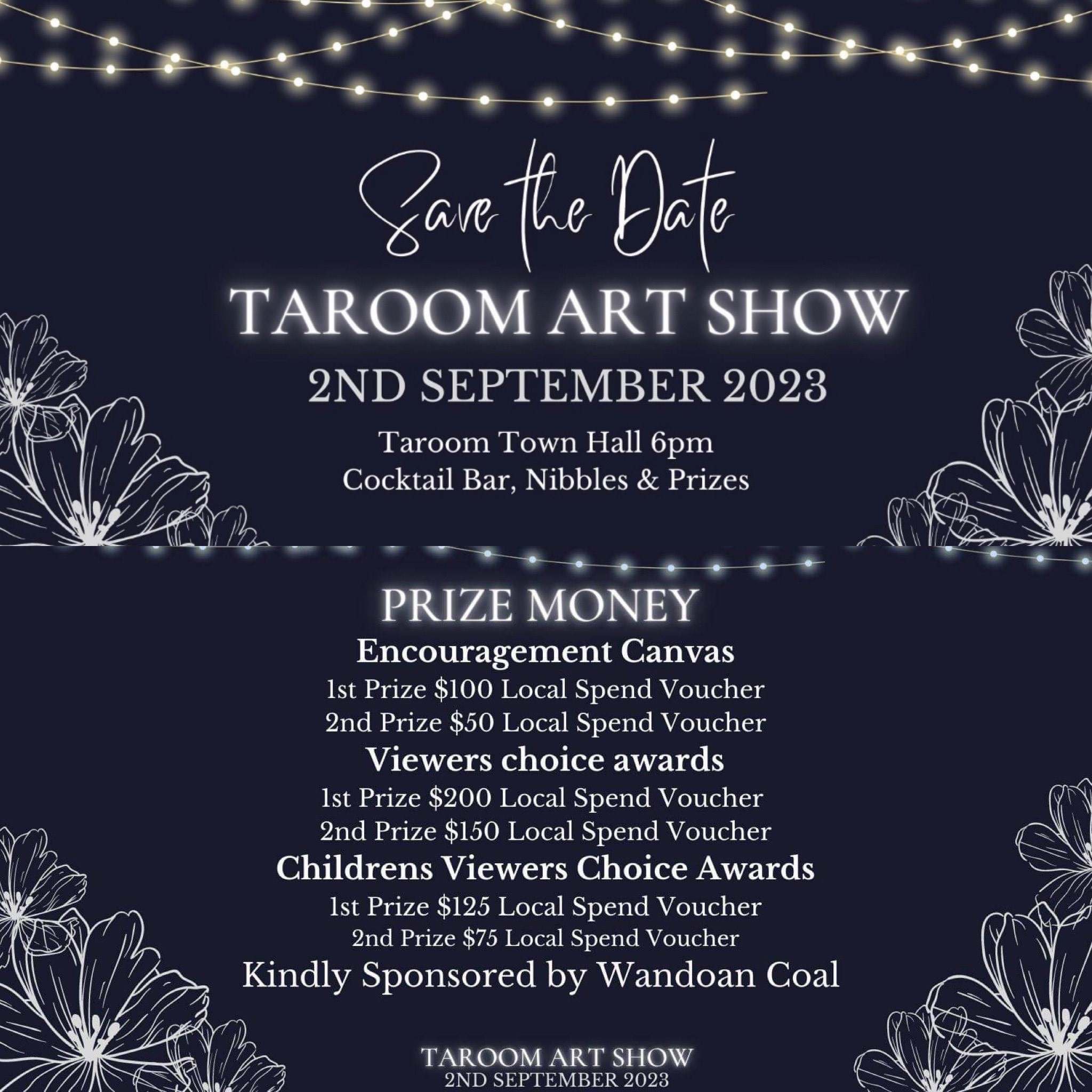 Save the Date Taroom Art Show 020923