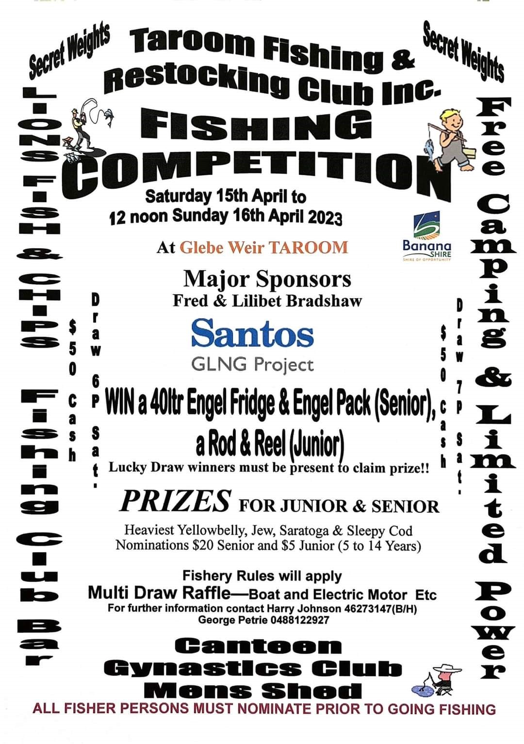 Taroom fishing competition 15 &amp; 16 April 2023