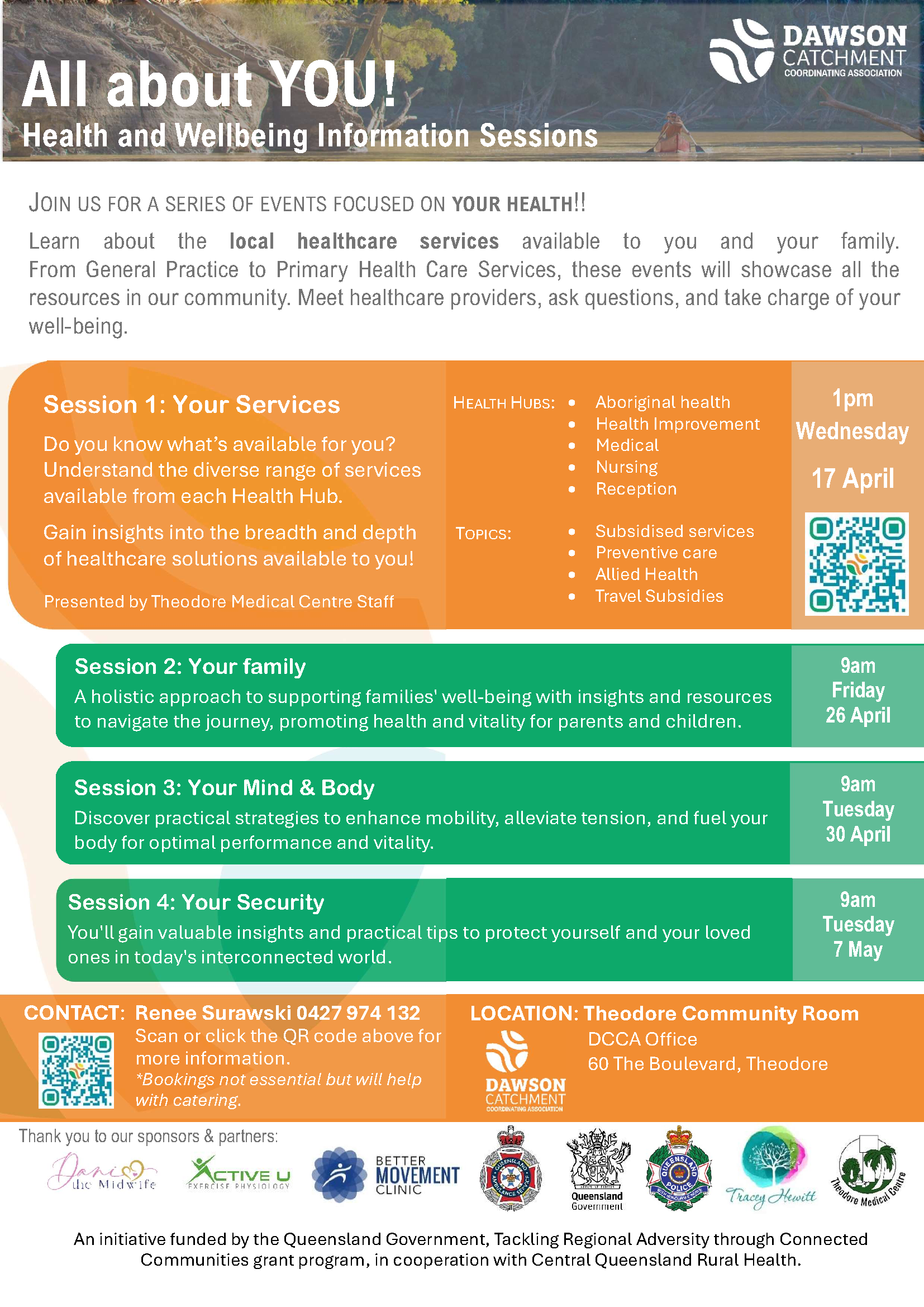 Theodore health and well being flyer dcca april may 2024