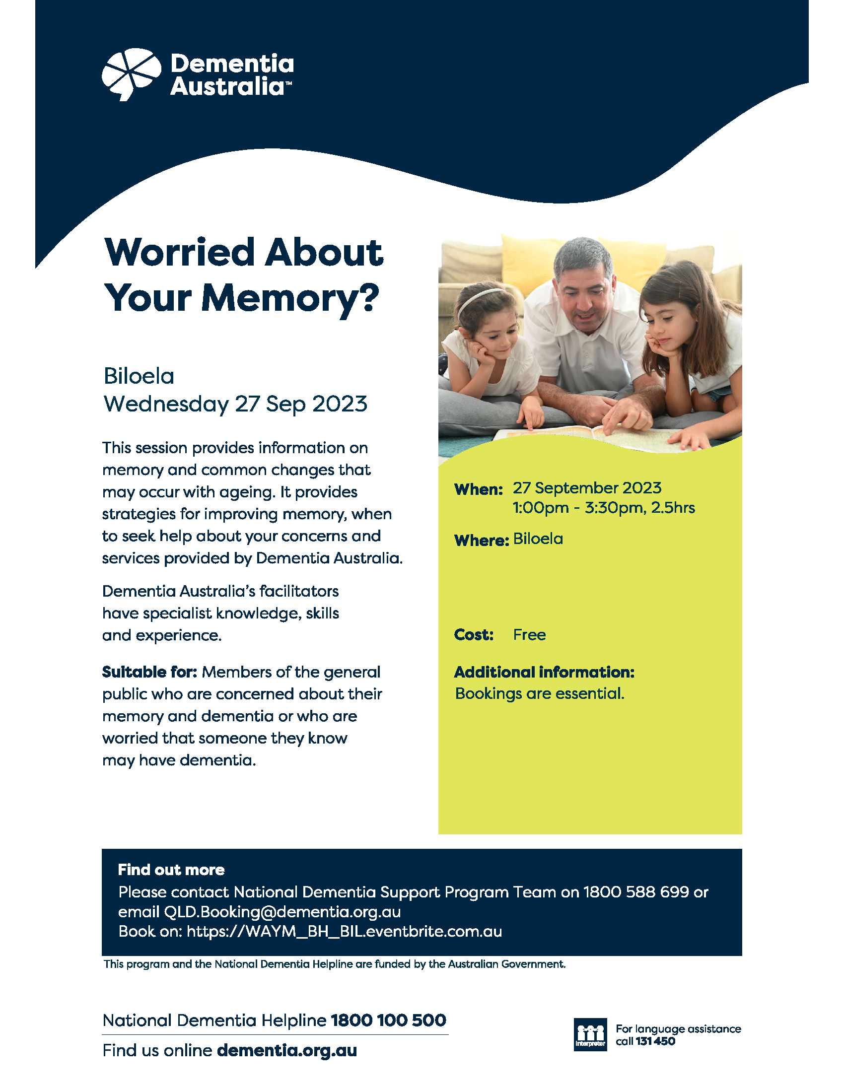 Worried about your memory biloela 270923 1