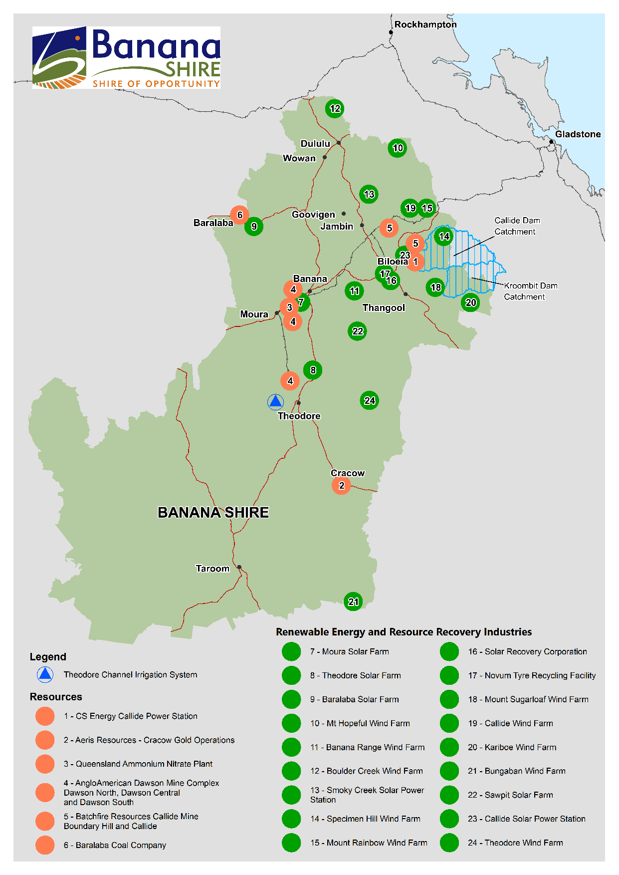 Banana shire resources resource recovery renewable energy sites 2024 apr 15